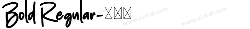 Bold Regular字体转换